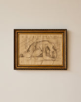 Folded Figure Study in Charcoal