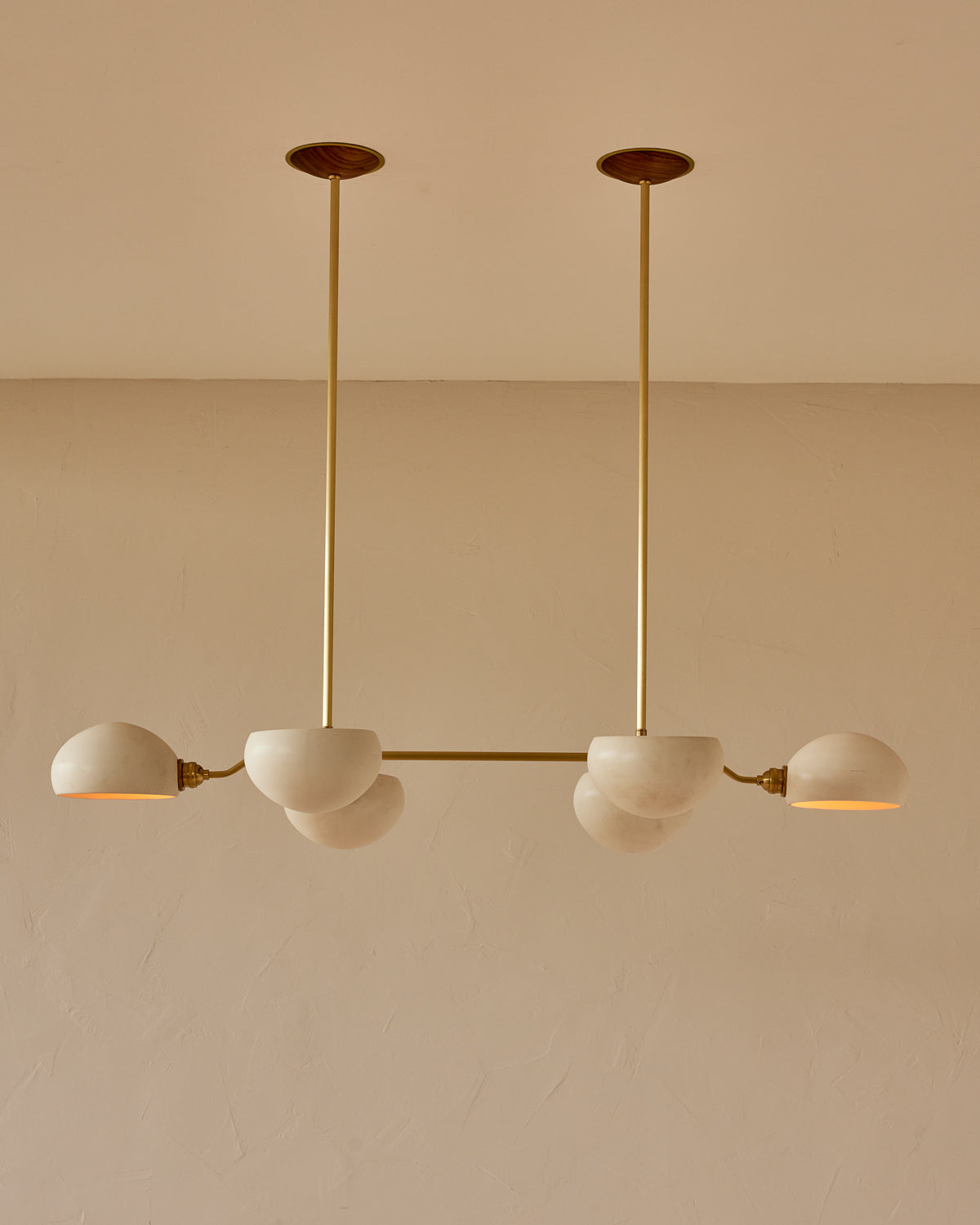 Baker Chandelier - Six Arm - Satin Brass