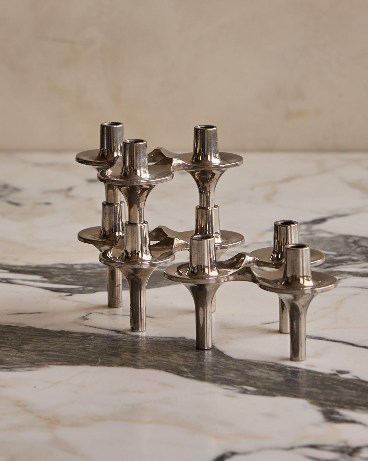 Set of 5 Orion Stacking Candle Holders by STOFF Nagel
