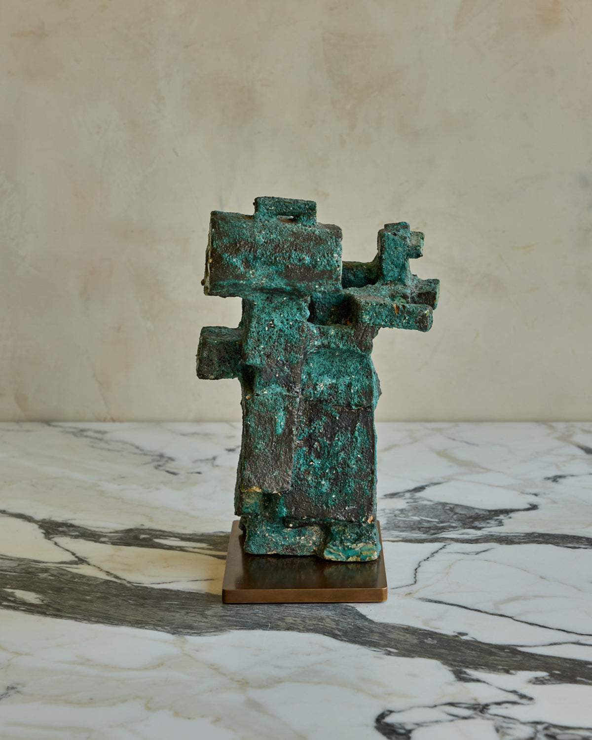 Green Abstract Ceramic Sculpture