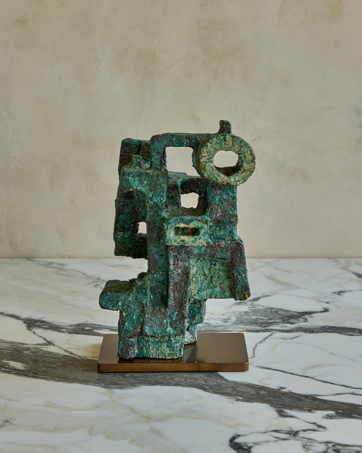Green Abstract Ceramic Sculpture