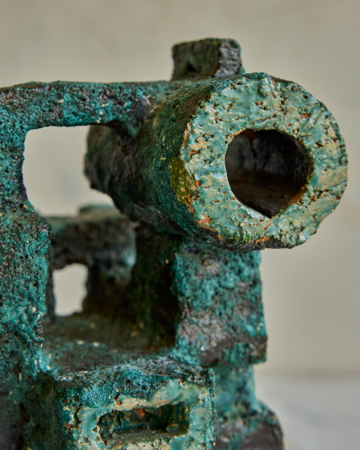 Green Abstract Ceramic Sculpture