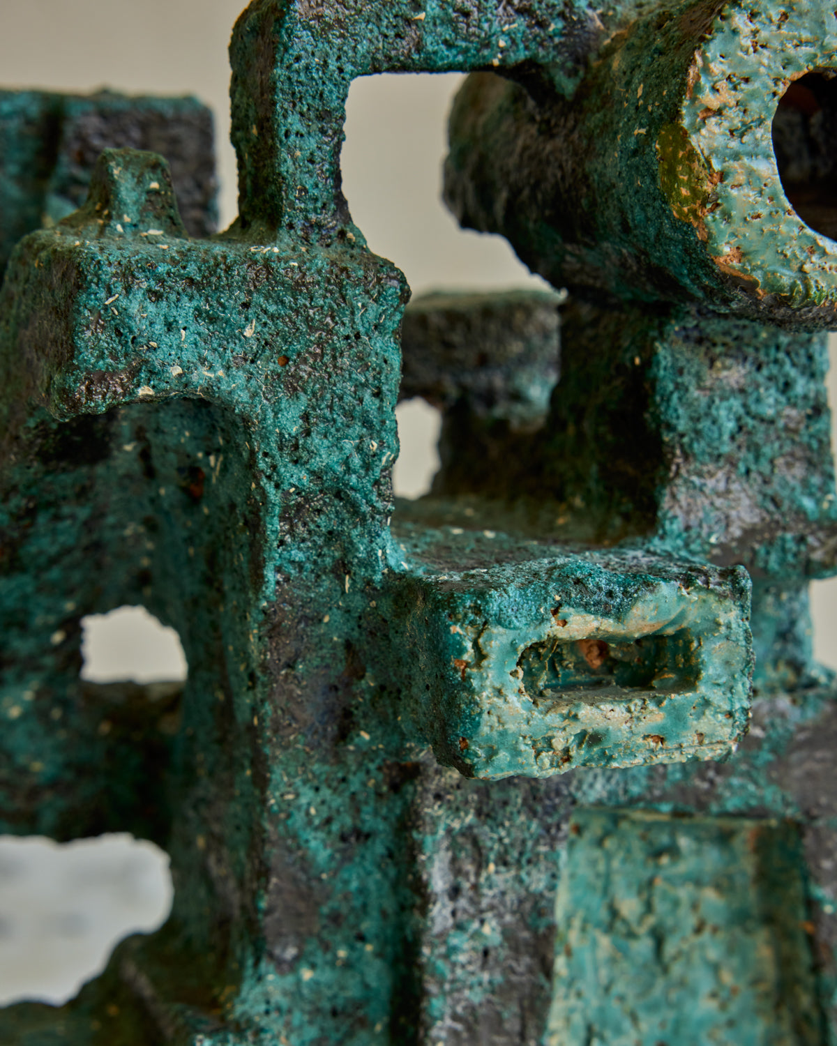 Green Abstract Ceramic Sculpture