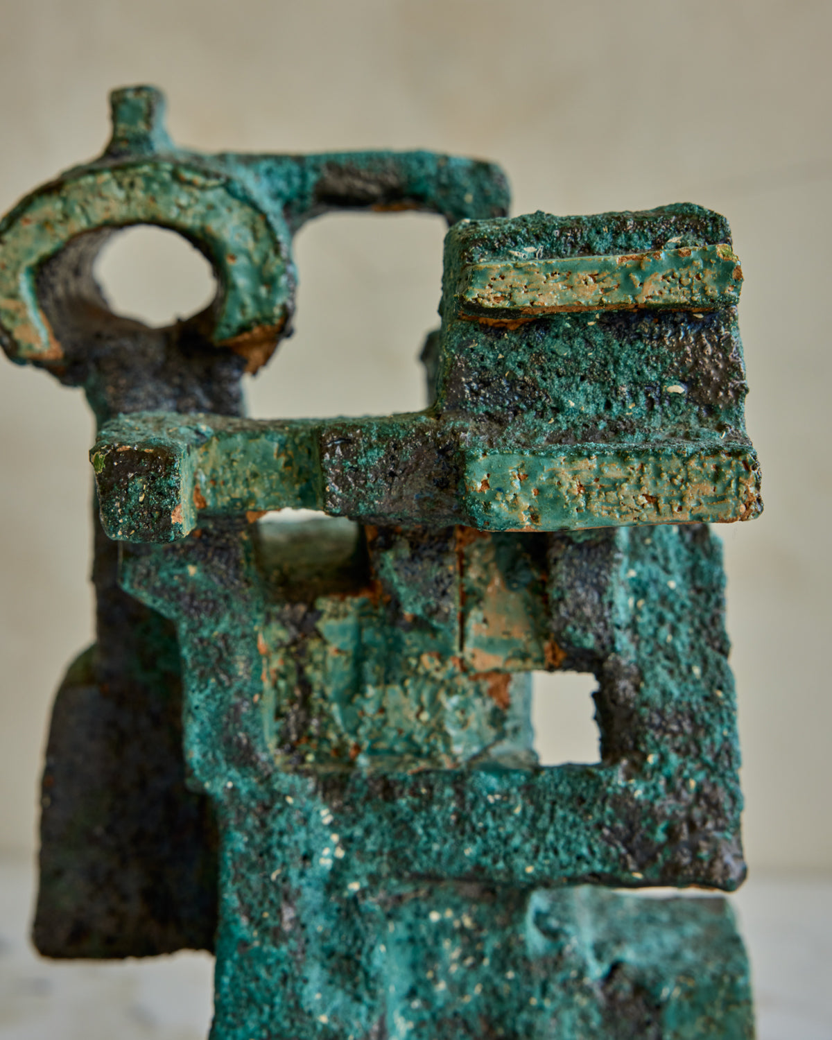 Green Abstract Ceramic Sculpture