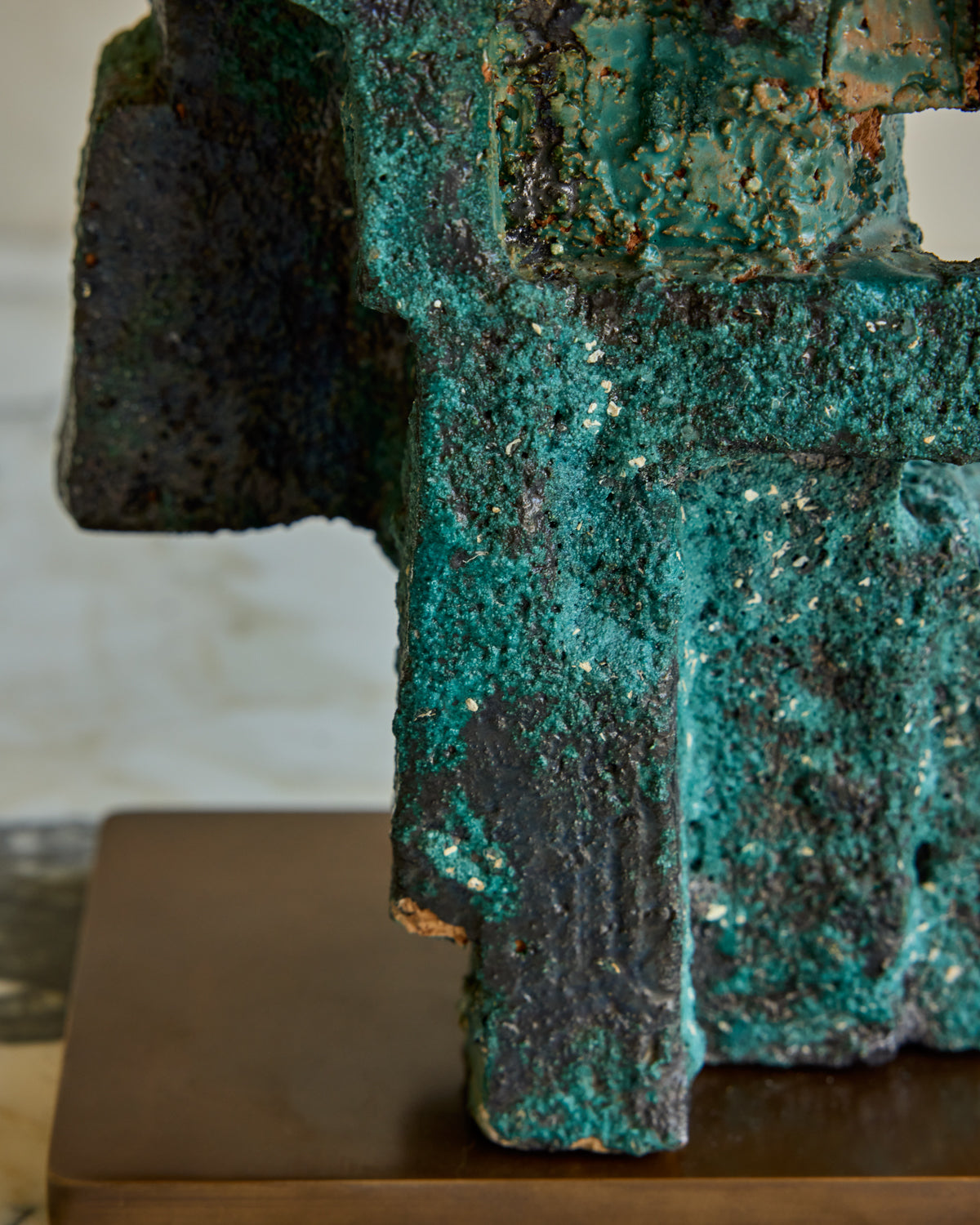 Green Abstract Ceramic Sculpture