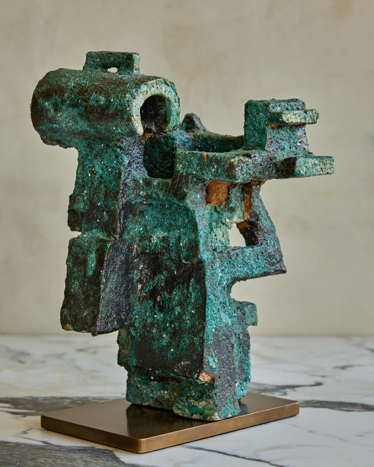 Green Abstract Ceramic Sculpture