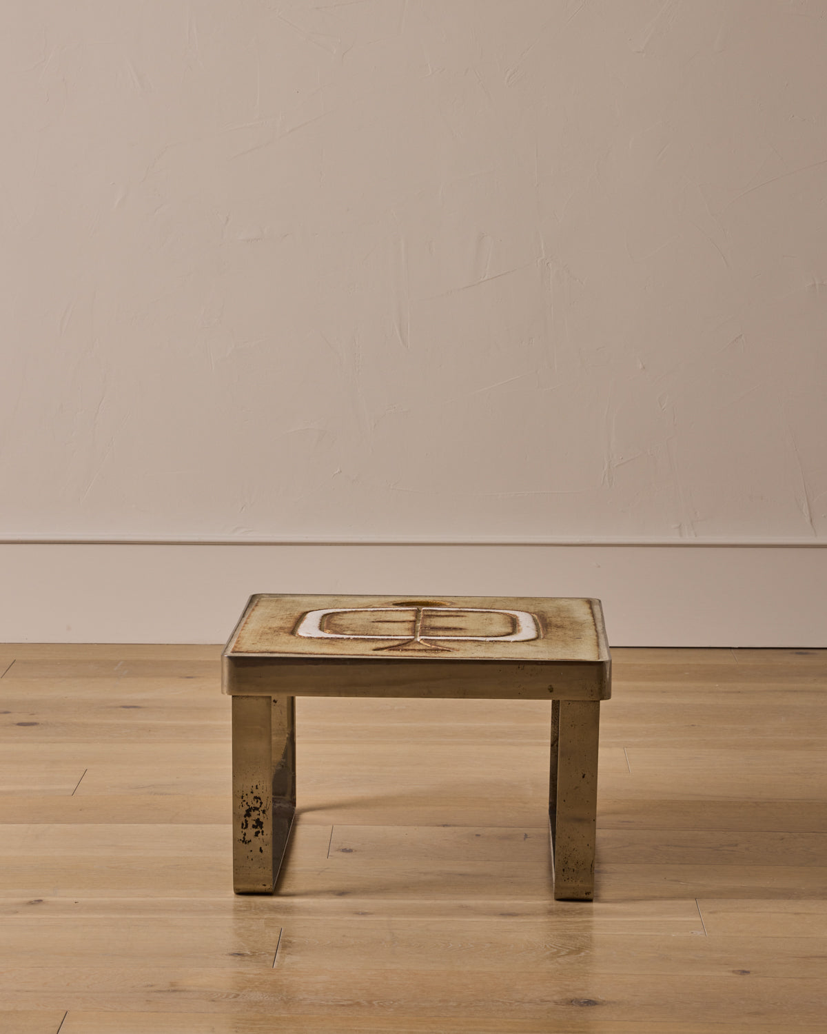 Ceramic + Chrome Side Table