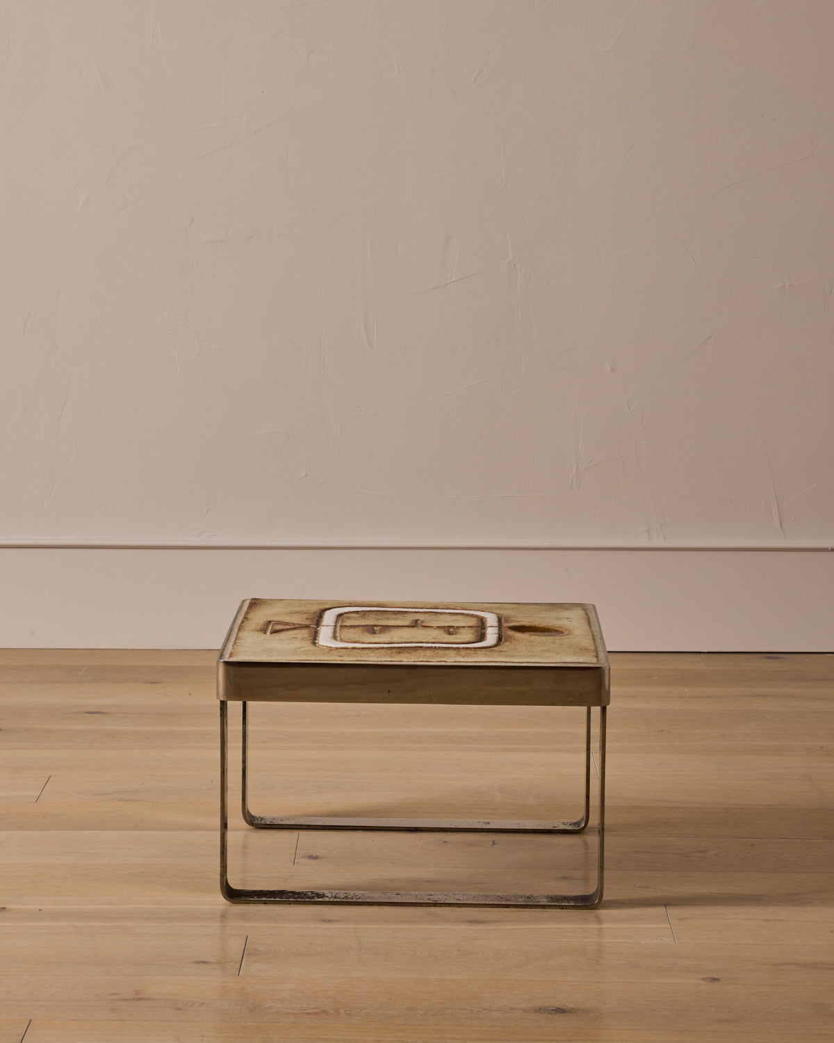 Ceramic + Chrome Side Table