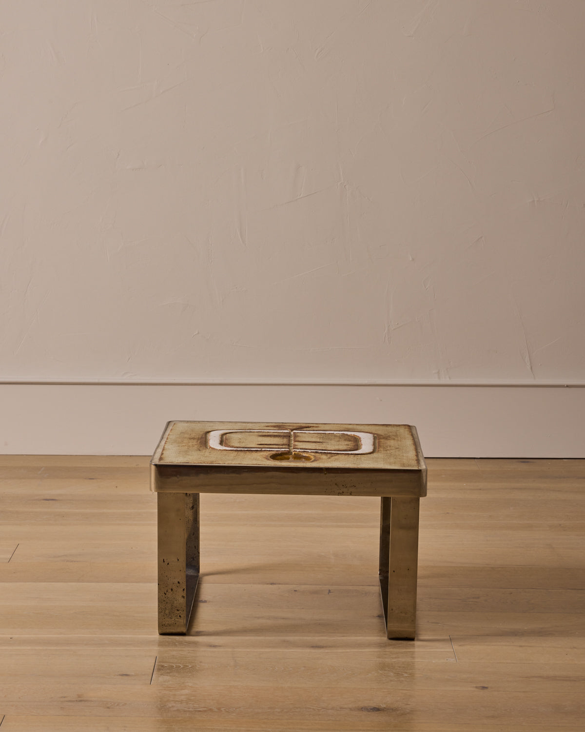 Ceramic + Chrome Side Table