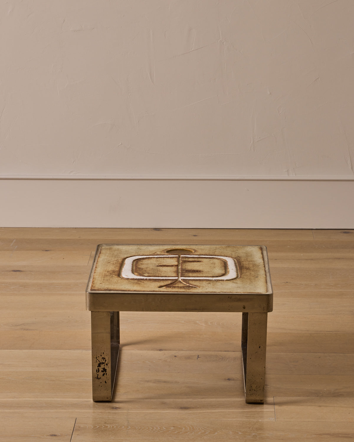 Ceramic + Chrome Side Table