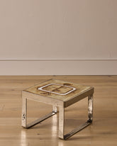 Ceramic + Chrome Side Table
