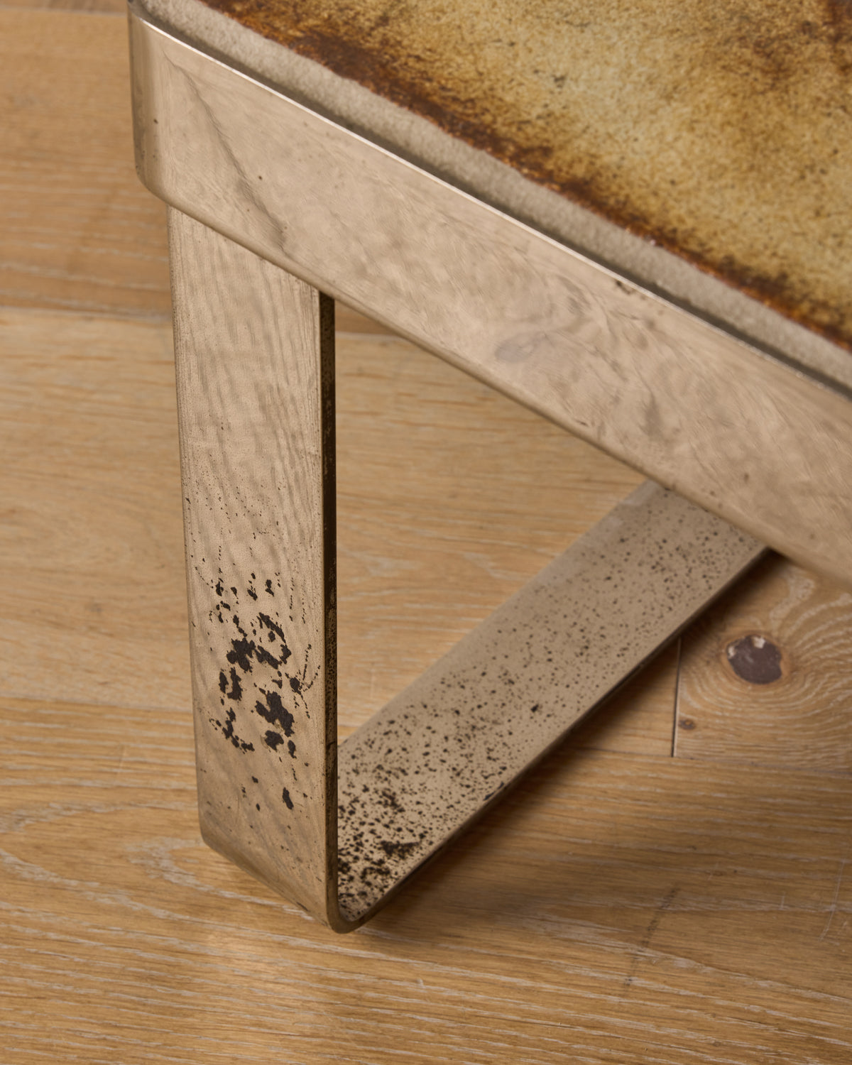 Ceramic + Chrome Side Table