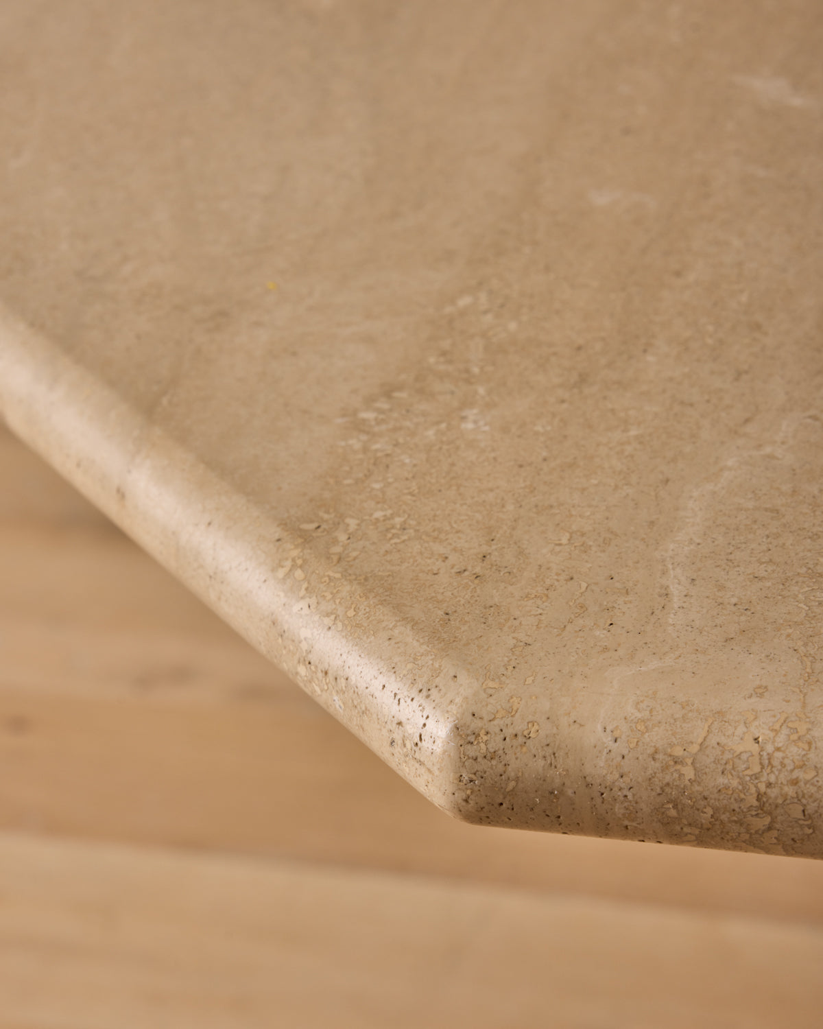 Octagon Travertine Dining Table