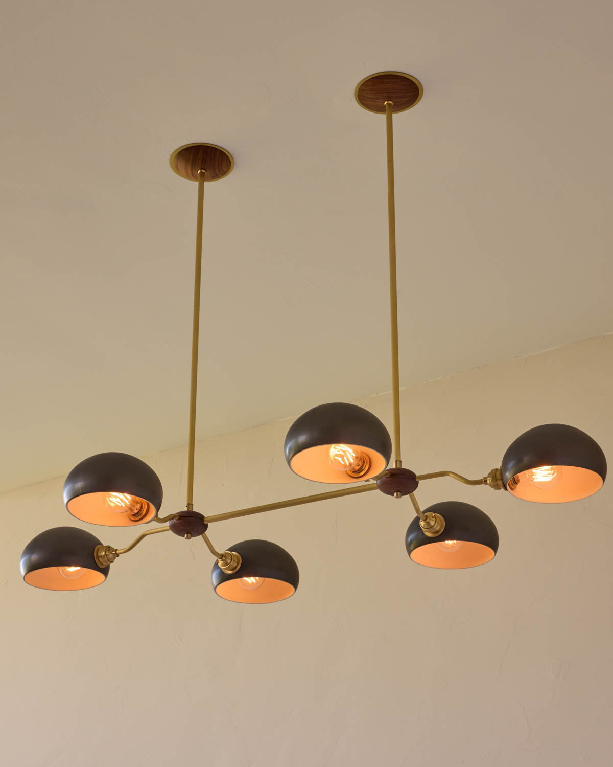 Baker Chandelier - Six Arm - Satin Brass