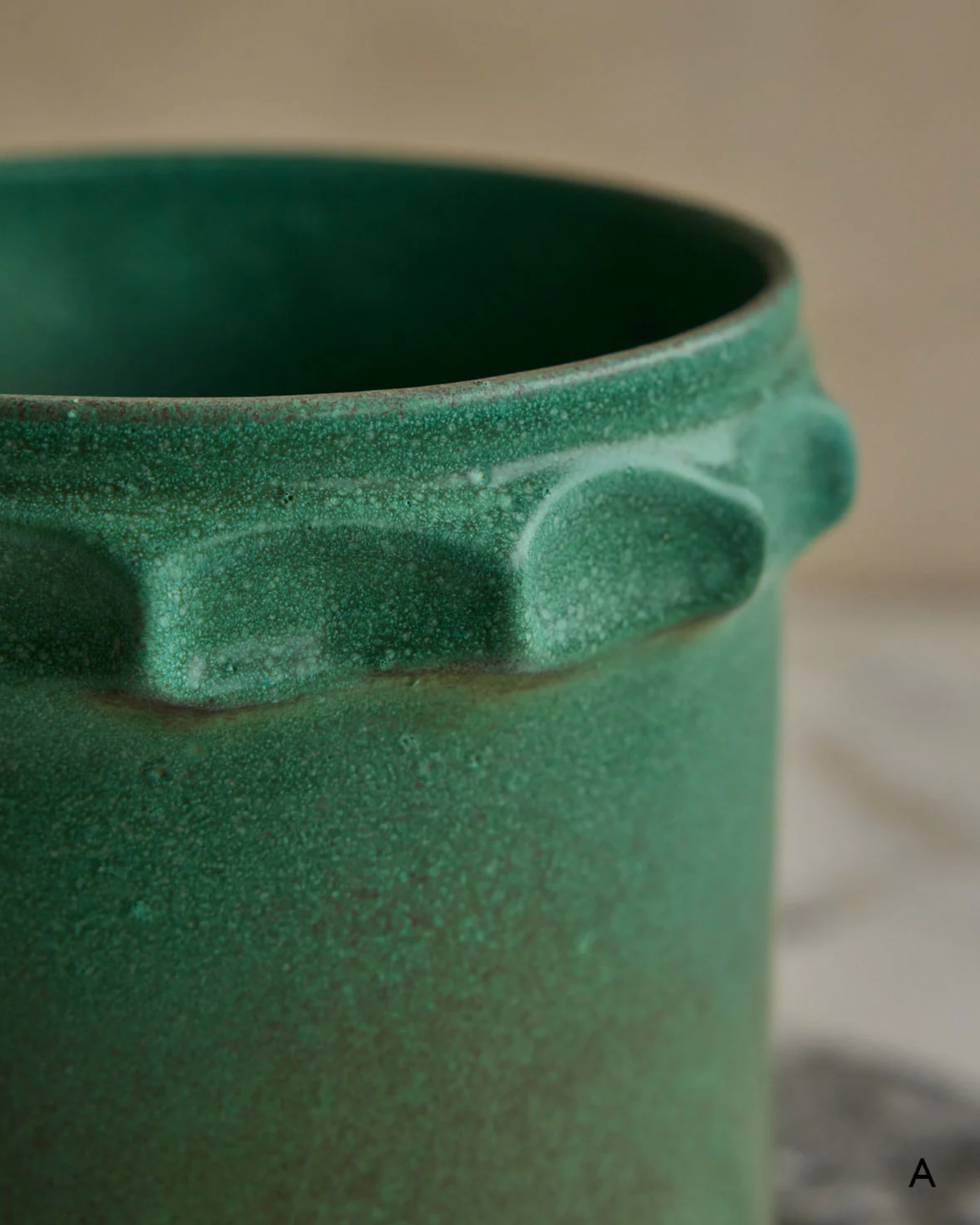 Hand Built Ceramic Chain Vessel in Copper