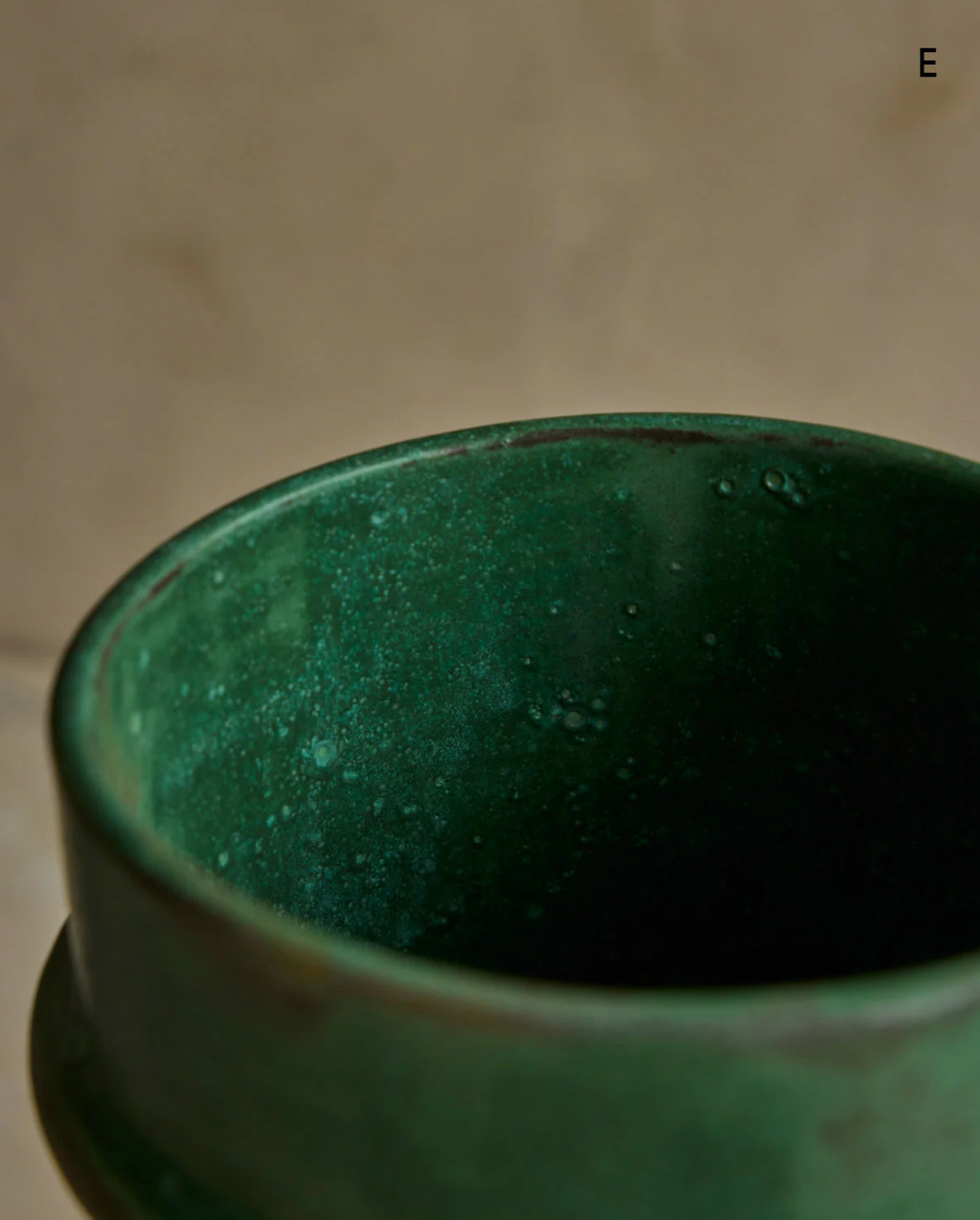 Hand Built Ceramic Ridge Vessel in Copper
