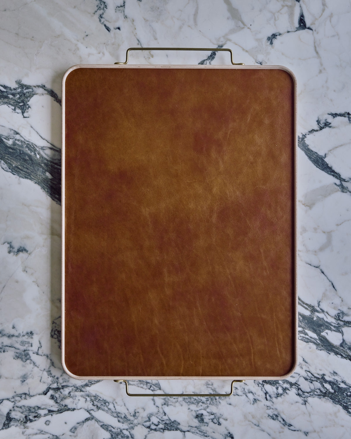 Bennett Leather Tray - Cognac