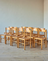 Set of 14 Rush Dining Chairs