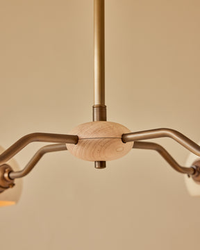 Baker Chandelier - Four Arm - Antique Brass