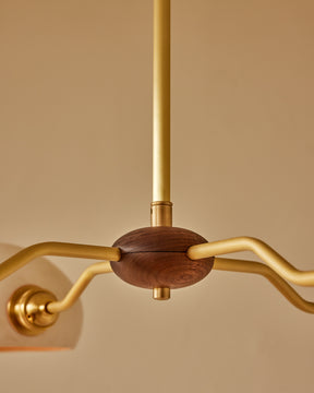 Baker Chandelier - Four Arm - Satin Brass