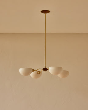 Baker Chandelier - Four Arm - Satin Brass