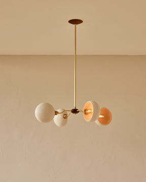 Baker Chandelier - Four Arm - Satin Brass