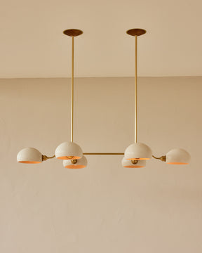 Baker Chandelier - Six Arm - Satin Brass