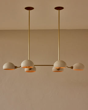 Baker Chandelier - Six Arm - Satin Brass