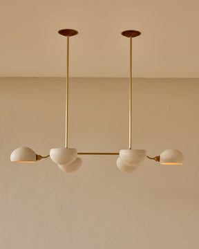 Baker Chandelier - Six Arm - Satin Brass