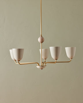 Lola Chandelier - Five Arm - Satin Brass