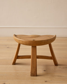 1960s "Fjøskrakk" 522 Pine Stool by Krogenæs Møbler