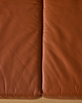 Oak + Leather Modular Sectional