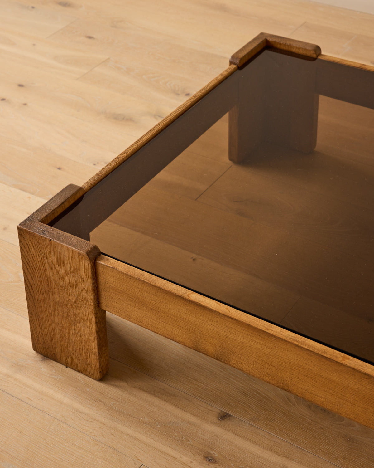 Oak + Leather Modular Sectional