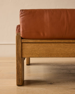 Oak + Leather Modular Sectional