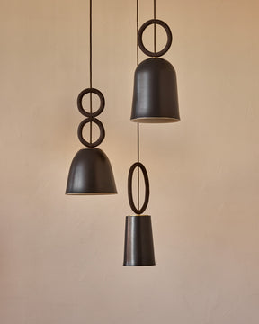 Layla Ceramic Pendant - Ebony