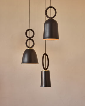 Layla Ceramic Pendant - Ebony
