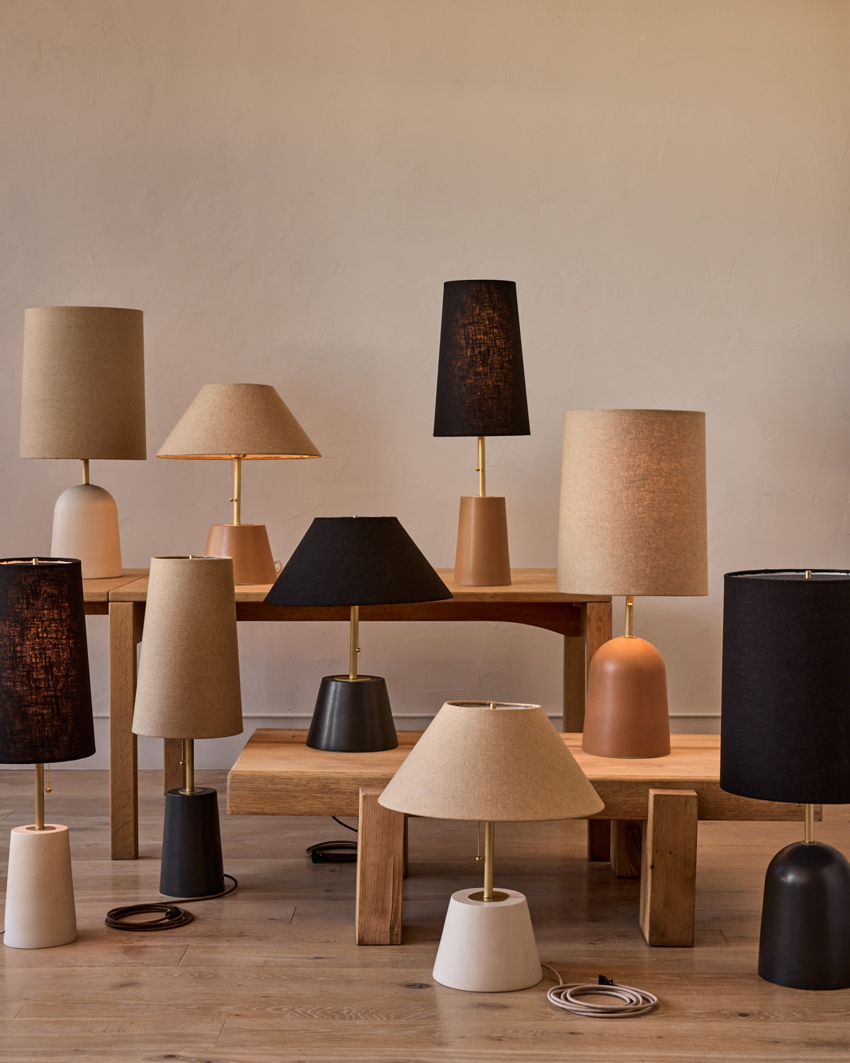 Willa Ceramic Table Lamp - Chestnut
