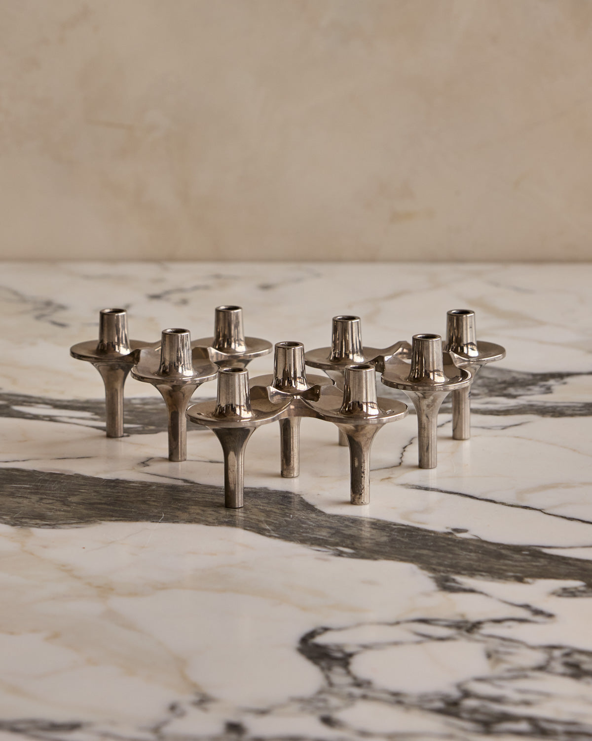 Set of 5 Orion Stacking Candle Holders by STOFF Nagel