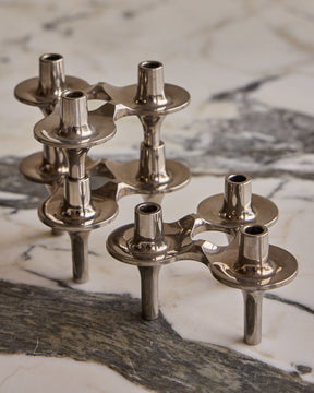 Set of 5 Orion Stacking Candle Holders by STOFF Nagel