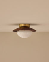 Edmund Flush Mount - Black Walnut