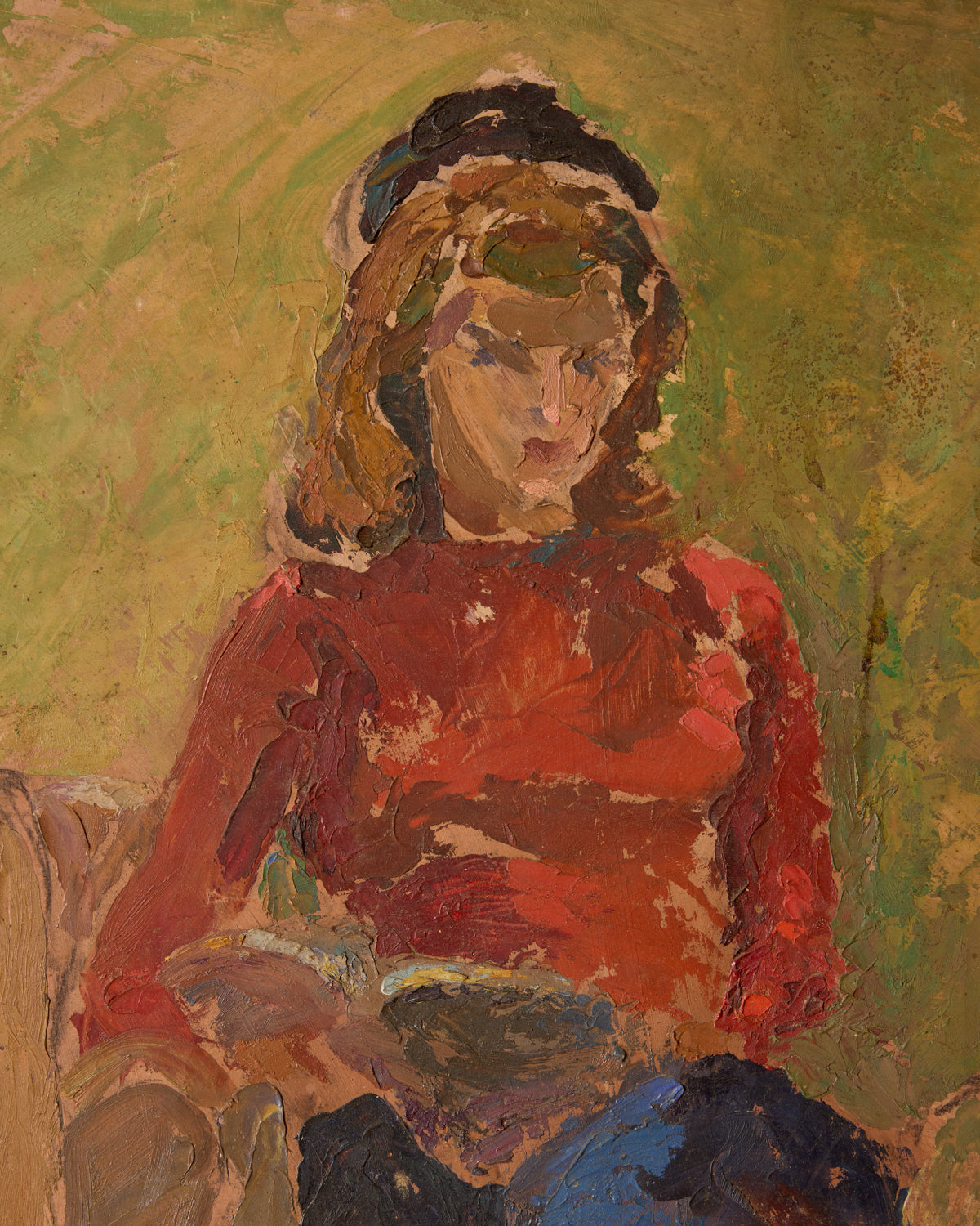 Woman in Red Sweater