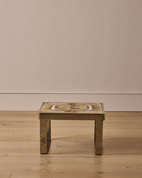 Ceramic + Chrome Side Table