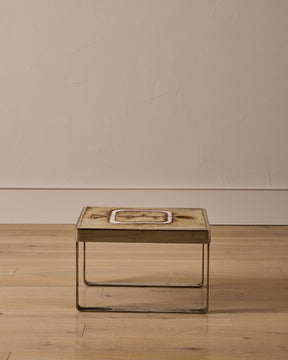 Ceramic + Chrome Side Table
