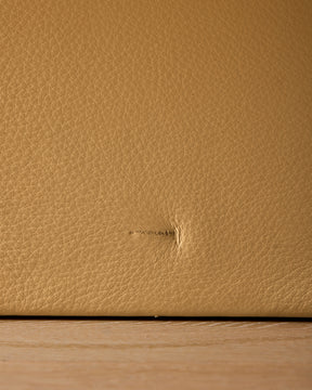 1970s Leather + Travertine Coffee Table
