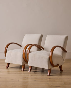 Pair of 1930s Czech Lounge Chairs