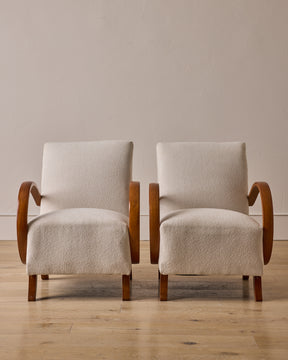 Pair of 1930s Czech Lounge Chairs
