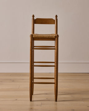 Set of Rush Oak Bar Stools