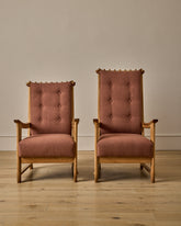 Pair of 'My Home' Oak Armchairs