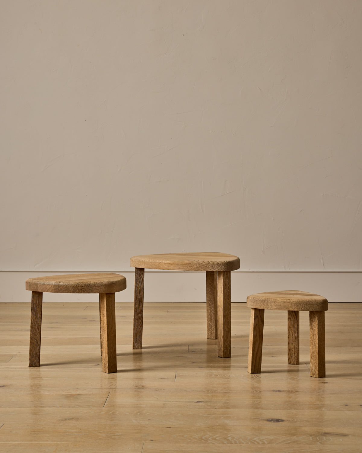 Set of Brutalist Triangle Nesting Tables