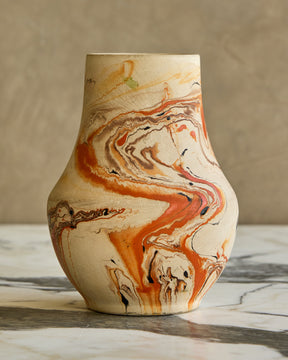 Orange Dip Swirl Pottery